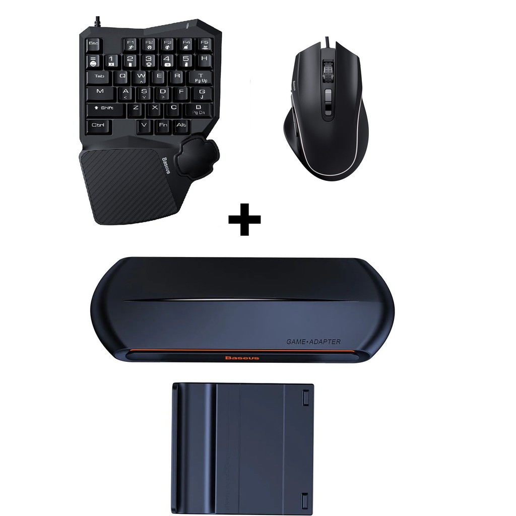 Kit Gamer Para Jogar no Celular ou Tablet Baseus Teclado + mouse +  adaptador Android e Iphone | Shopee Brasil