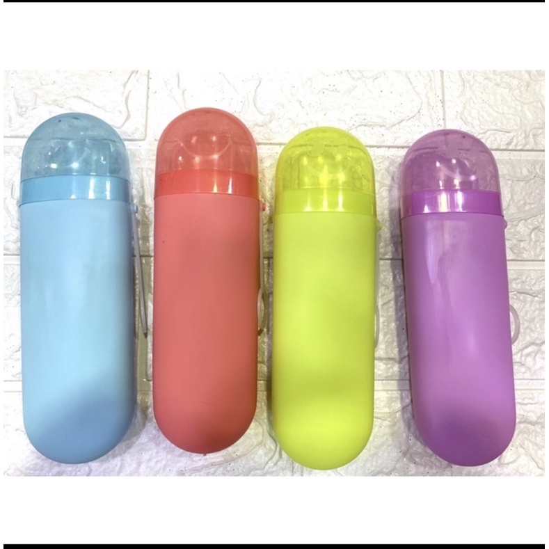 Estojo Porta Escova De Dente Creme Dental Bolsa Viagem。verde e azul