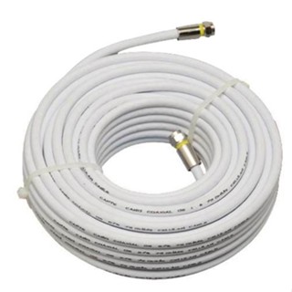 Cabo para Antena de TV 15 Metros Montado Cabo Coaxial RG6 95% Malha 75 OHMS em Oferta na Shopee