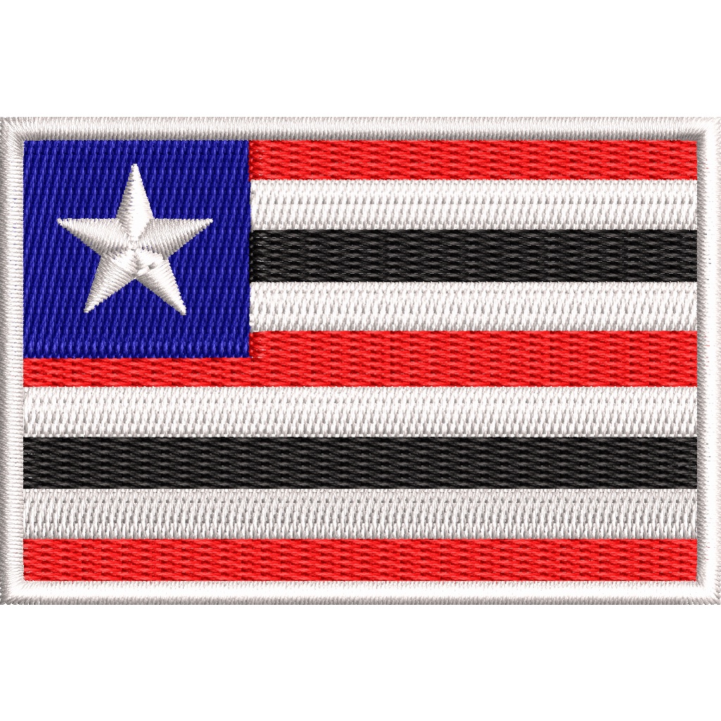 Patch Bordado Bandeira do Maranhão 7cmx5cm - Motoqueiro Moto Grupo Airsoft Militar Customizado
