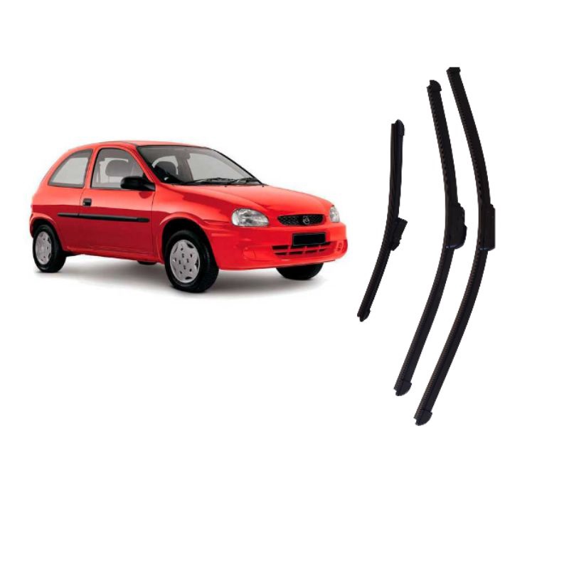 Jogo Palheta Limpador Parabrisa Dianteiro + Traseiro Corsa 1994 1995 1996 1997 1998 1999 2000 2001 em Oferta na Shopee