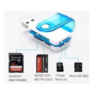 Kenux Pen drive Case Para Cartão De Memoria 3 In 1 Leitor de Cartão de Memória 3 em 1 Usb 2.0 KA-1107 em Oferta na Shopee