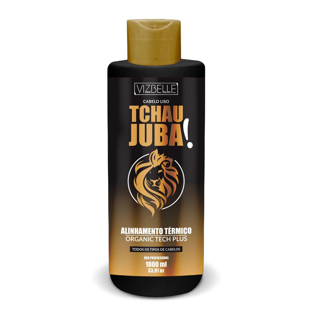 ESCOVA PROGRESSIVA ALINHAMENTO TERMICO TCHAU JUBA! 1L VIZBELLE. CABELO LISO E SEM FRIZZ.