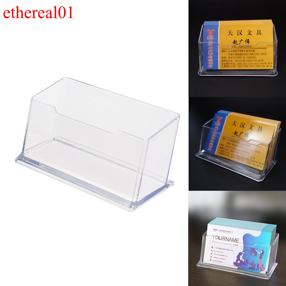 ETHEREAL01 Suporte De Cartão De Visita De Mesa De Acrílico Transparente em Oferta na Shopee