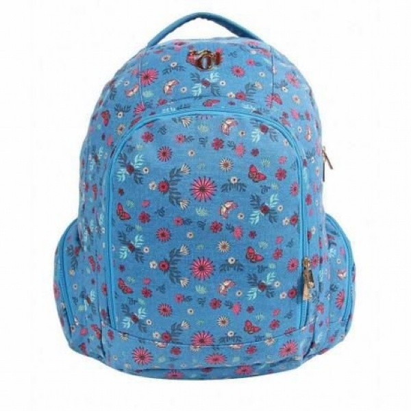 Mochila Capricho Azul Floral DMW