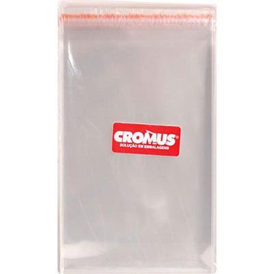 Saco Adesivado Transparente 12x18cm - 100 unidades - Cromus Embalagens - Rizzo Distribuidora em Oferta na Shopee