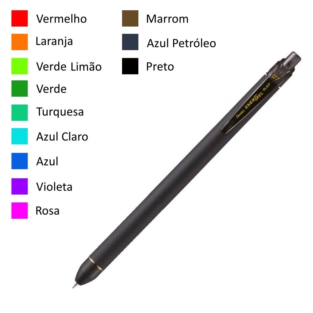 Caneta Gel PENTEL EnerGel Black 0.7 mm