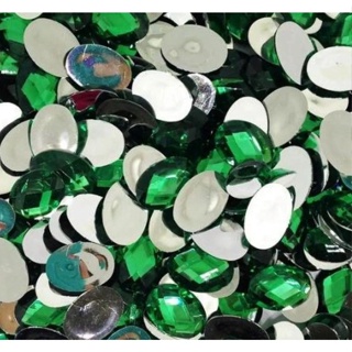 chaton OVAL COLAGEM 10 X 14 mm ( VERDE BANDEIRA ) em Oferta na Shopee