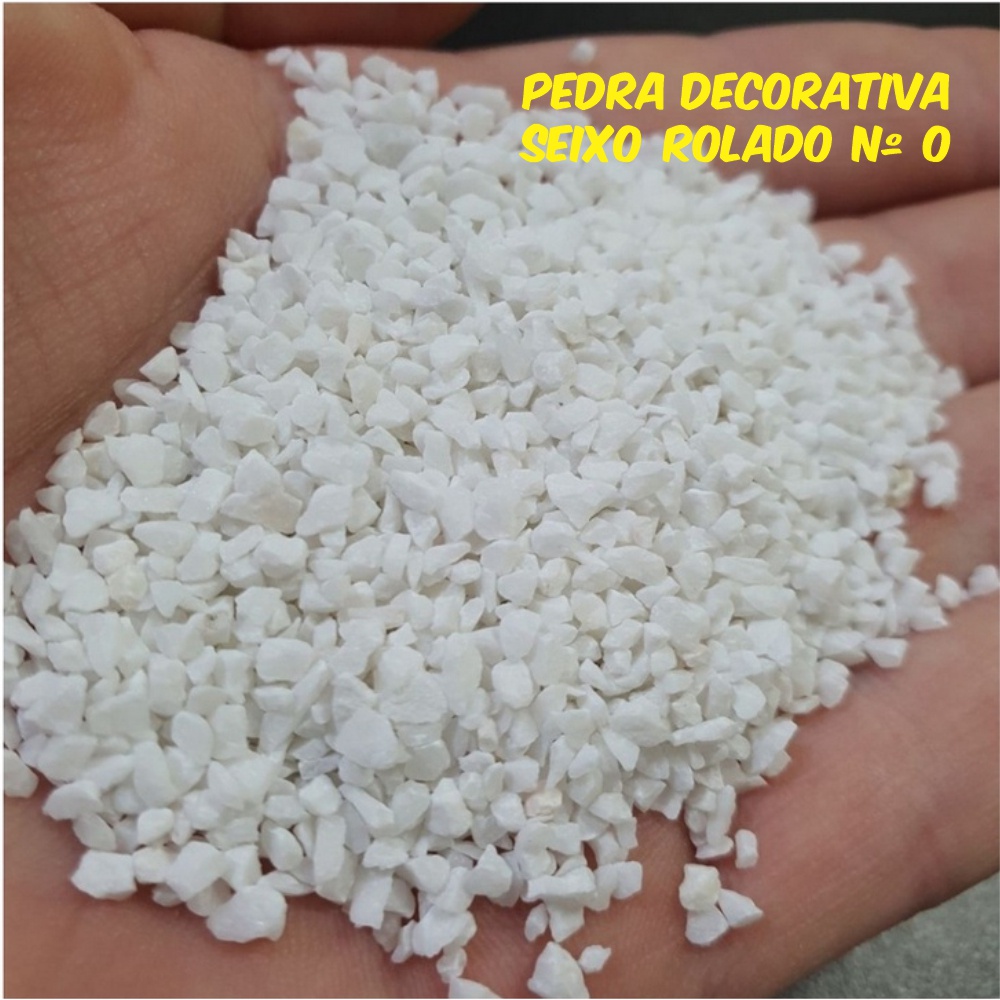 🪨 Pedrisco Zero Branco – Pedra Decorativa para Jardim, Aquário e Artesanato | 1kg