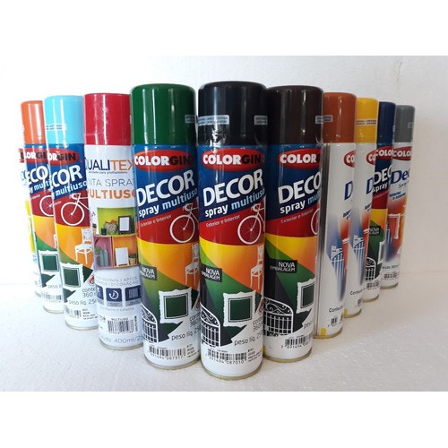 TINTA SPRAY MULTIUSO COLORGIN DECOR 360ml | Shopee Brasil