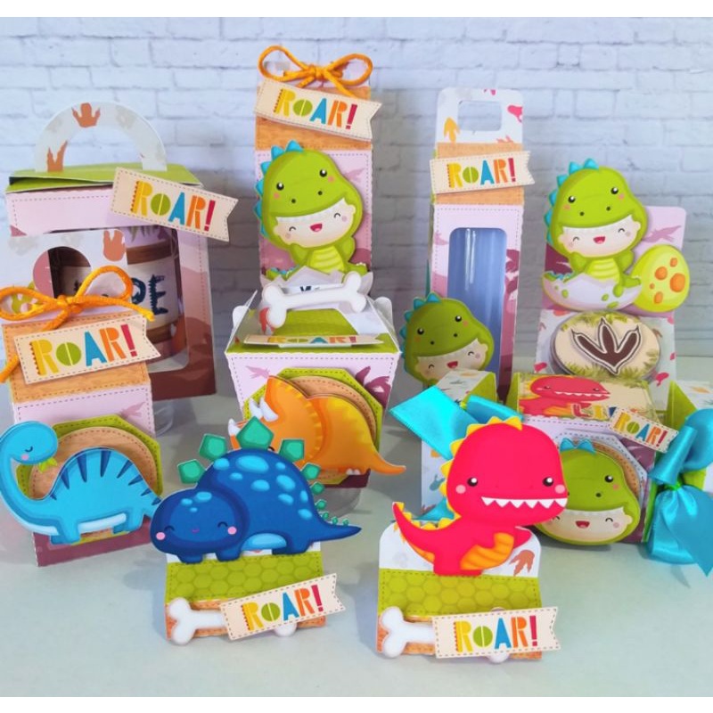Kit Festa 30 CAIXAS Personalizada Decoração Dinossauro Baby
