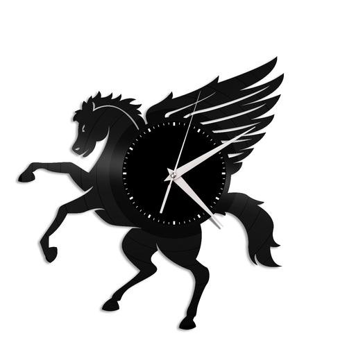 Cavalo Pegasus - Relógio Disco De Vinil Decoração