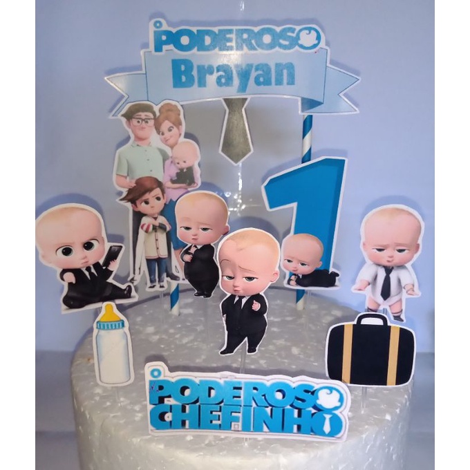 Topo de bolo personalizado tema O Poderoso chefinho/topo de bolo/Toppers de bolo/personalizados/kit festa em casa
