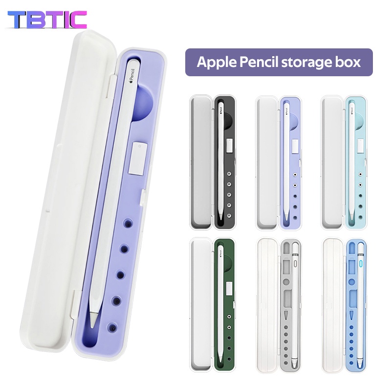 Tbtic Caixa De Armazenamento Portátil Para Lápis Apple 1Nd Gen Case Acessórios Pencil 2Nd Capa Plástica