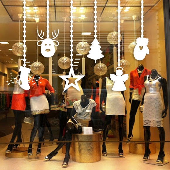 Adesivo Decorativo Vitrine Enfeites de Natal | Shopee Brasil