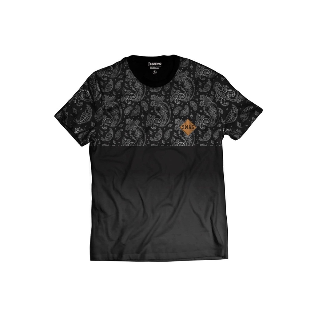 Camiseta Swag Degradê Preta Thug Nine Street Wear Cinza