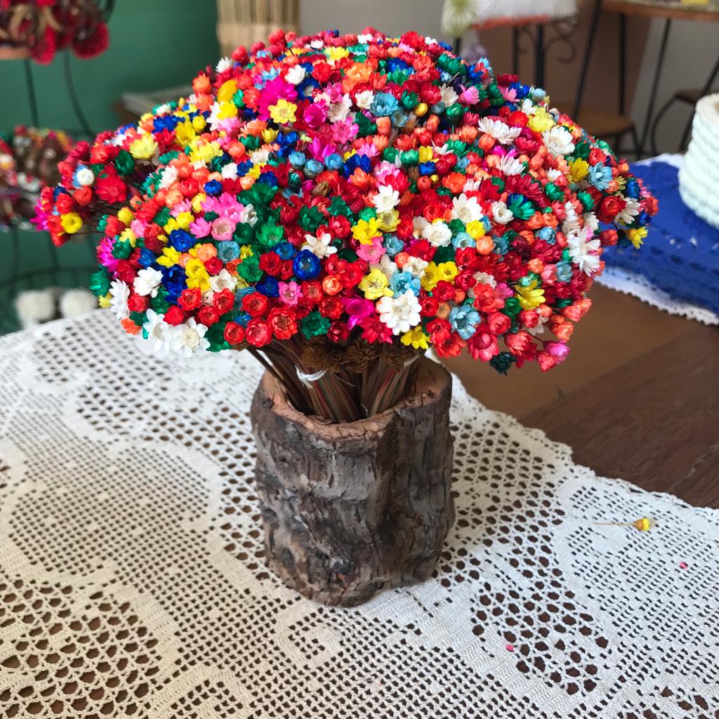 Árvore Decorativa Feita Com Flor Sempre Viva E Cortiça Promoção | Shopee  Brasil