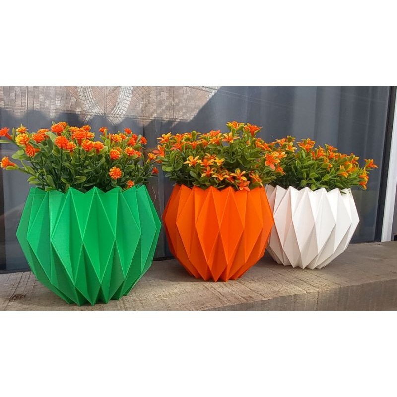 Vaso Decorativo Cachepot Origami Varias Cores Unidade em Oferta na Shopee