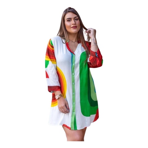 Bata Blusa Indiana Feminina Viscose Saida Praia Casual 379