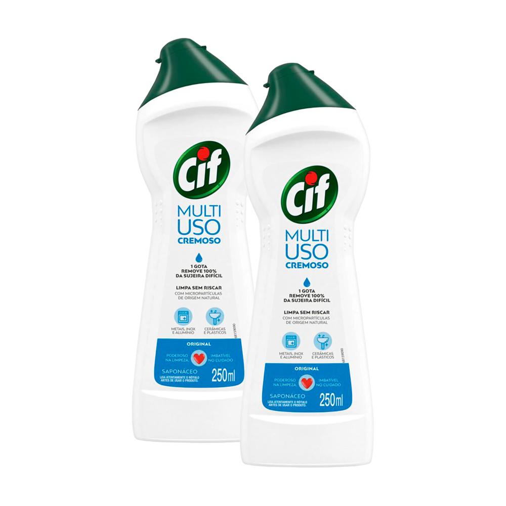Kit com 2 CIF Cremoso Original 250ml em Oferta na Shopee