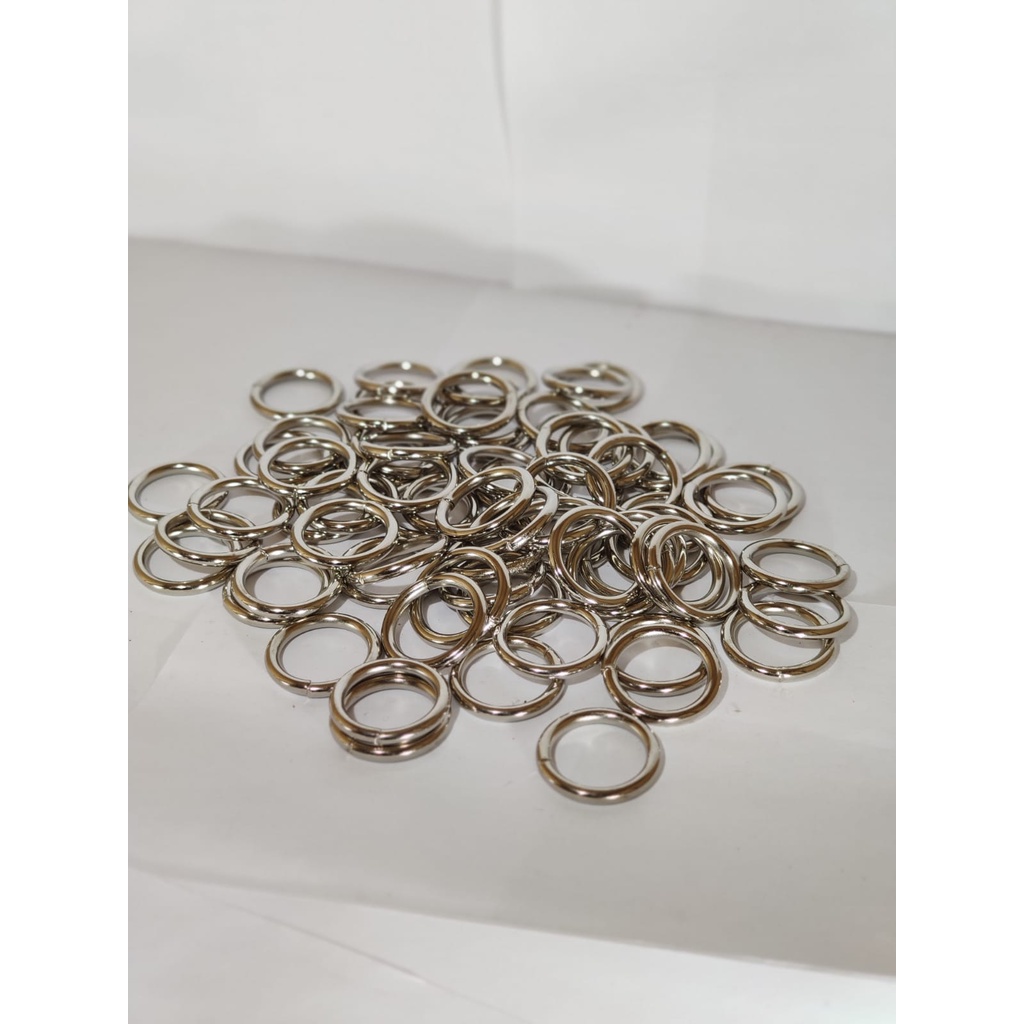 KIT 50 ARGOLA PARA SELARIA NIQUELADA EM FERRO 22X3,8mm 