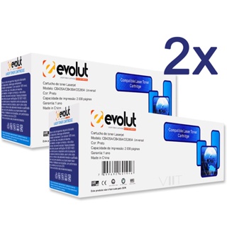 Kit 2 Toner Compatível 35A 36A 85A Evolut c/ NF P1005 P1006 M1120 mfp M1522 mfp P1505 P1505n P1102 P1102w M1132 M1212 em Oferta na Shopee