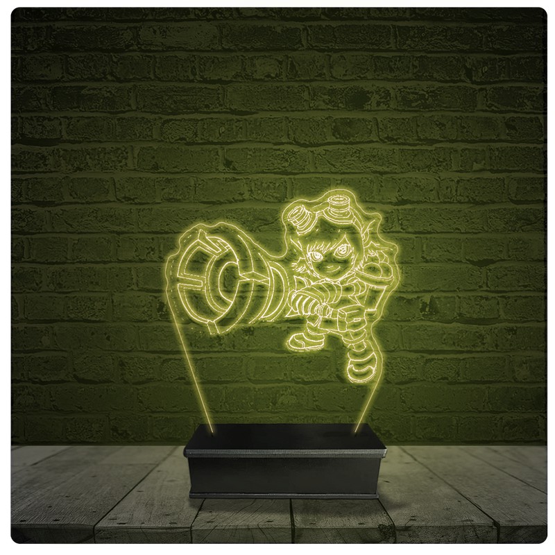 Led Luminária Acrílico Abajur - Tristana League Of Legends