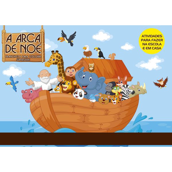 A Arca de Noé - Prancheta para Colorir em Oferta na Shopee