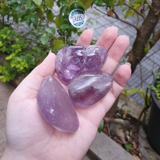 Ametista Pedra da Positividade e Intuição Pedra Natural Rolada Polida em Oferta na Shopee