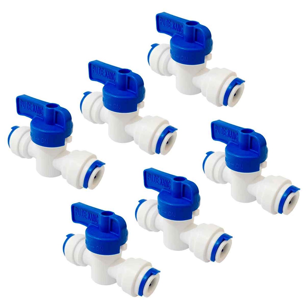 Kit 10 Registros Plástico De Filtro Engate Rápido 1/4 6mm