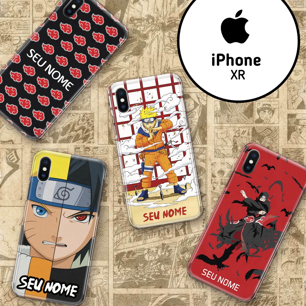 Capa Capinha - iPhone XR - Naruto Anime Personalizada com Nome