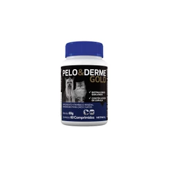 Pelo e Derme Gold 60 Comprimidos Suplemento Pele e Queda De Pelo- Vetnil