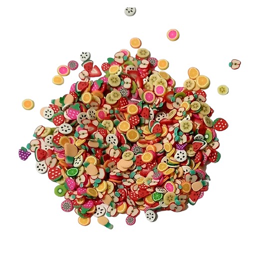 1500 Un Frutinhas De Fimo Fatiado Pacote Com 30 Gramas