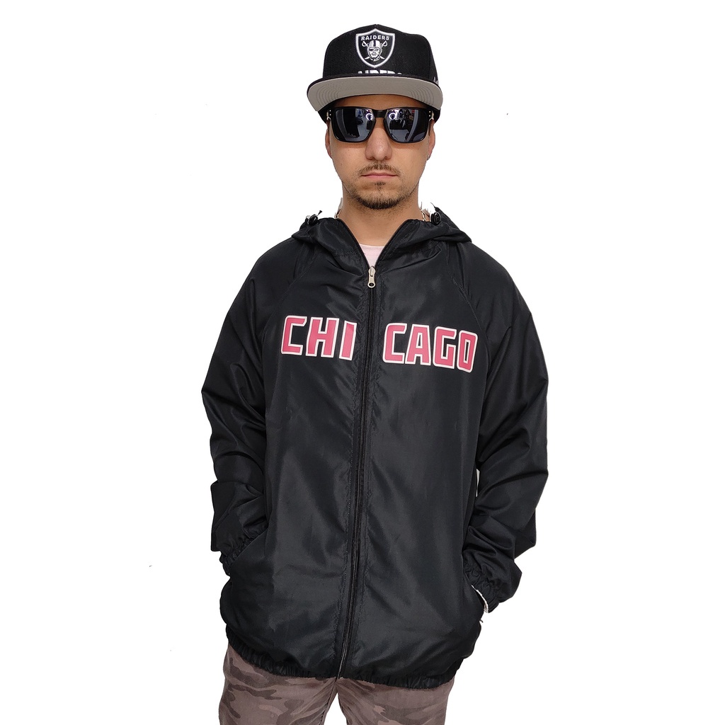 Jaqueta Corta Vento M10 Chicago Dupla Face Preto+Branco