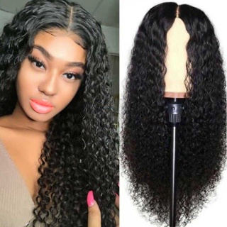 Peruca de cabelo ondulado de alta qualidade peruca de cabelo encaracolado preto peruca de cabelo humano peruca cacheado em Oferta na Shopee