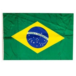 Conjunto 2 Bandeiras Brasil Média 40x60 Com Haste em Oferta na Shopee