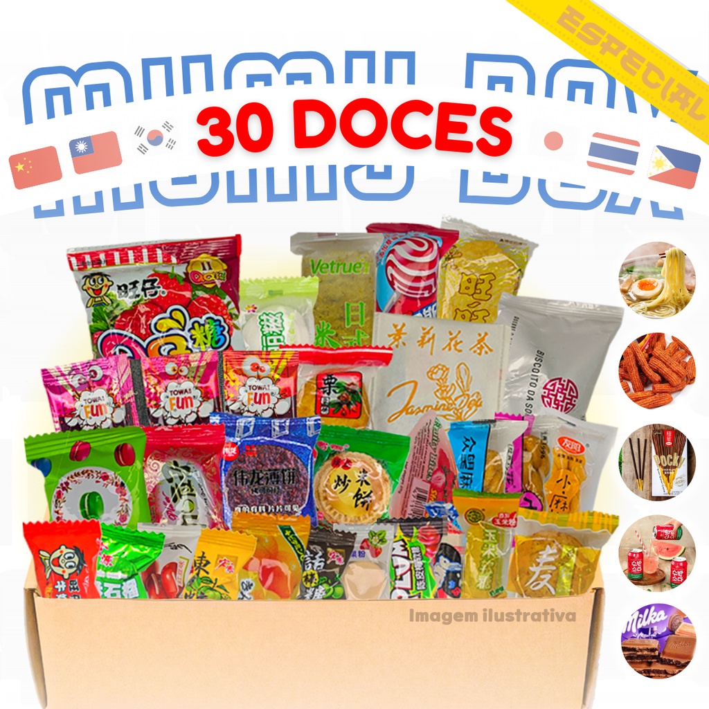 Box Mumy Especial - 30 Doces, Snacks, Chocolate Biscoito e