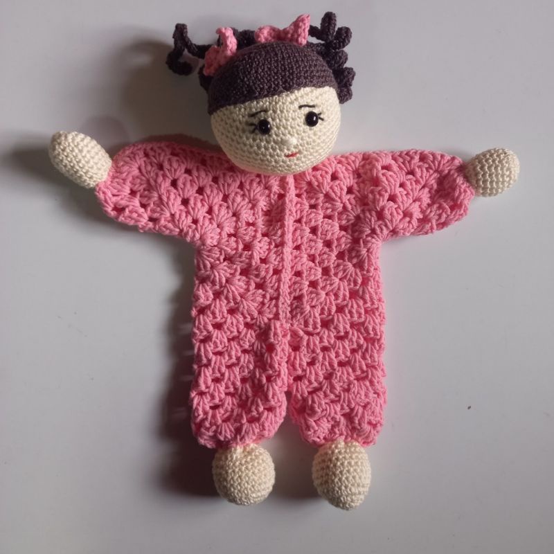 Naninha Amigurumi Boneca Manta Apego Mimo De Croche Para Bebes E Criancas Pequenas Shopee Brasil
