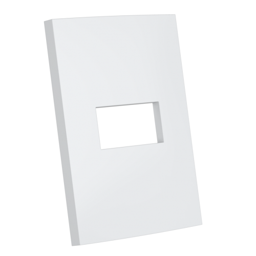 PLACA TAMPA ESPELHO P/ 1 MODULO HORIZONTAL COM SUPORTE 4X2 - ENERBRAS DUBAI BRANCO - ED5311-E4.