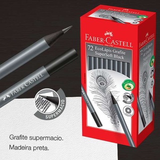 Kit Lápis Grafite Black Supersoft Faber Castell Ecolápis Super Soft