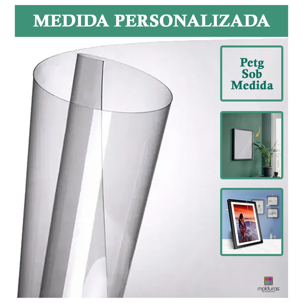 Placa petg acrílico 0,5 mm sub medida personalizado
