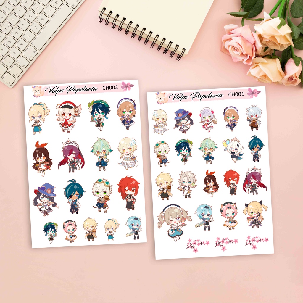 Adesivos decorativos animes - decoração de planner - agenda - bujo - scrapbook