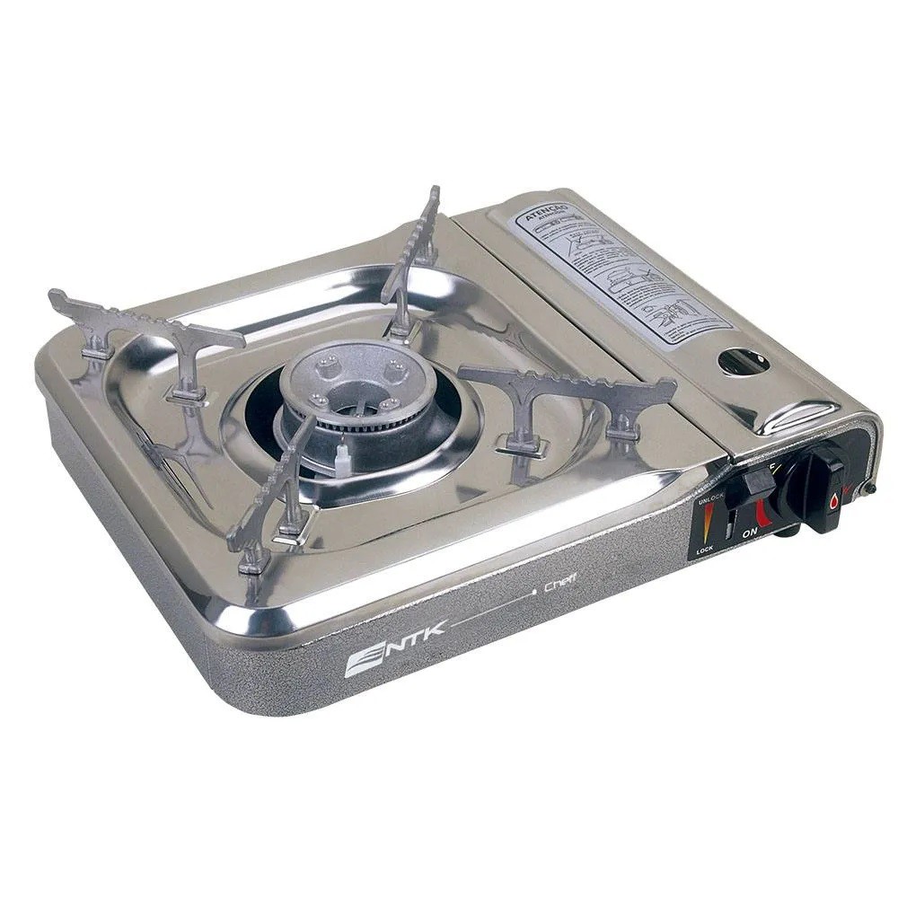 Fogareiro horizontal NTK Flex Fuel compatível com cartucho de gás e botijão de gás e com acendedor automático Cheff