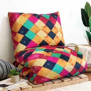 Futon Almofada Dobrável de Espuma Solteiro Geométrico - Emcompre Bf Colchões