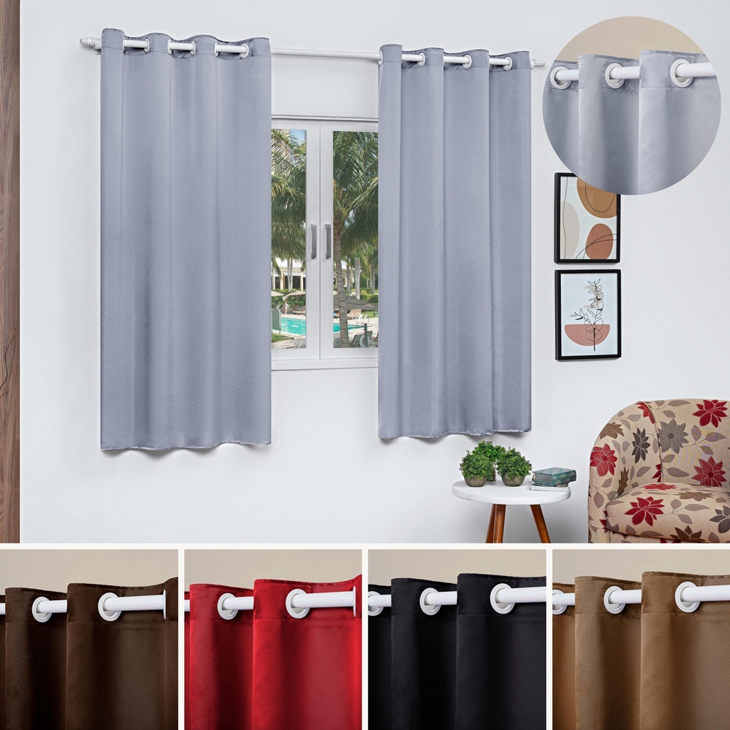 Cortina Lisa Blackout Corta Luz Para Varão Simples 2,80 X1,40 Metros