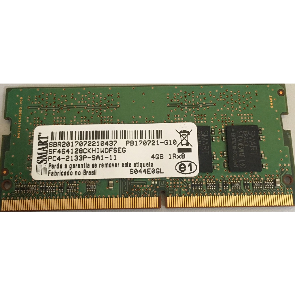Memória Ram Ddr4 De 4gb - pc4-2133p-sa1-11 - 1rx8 Smart