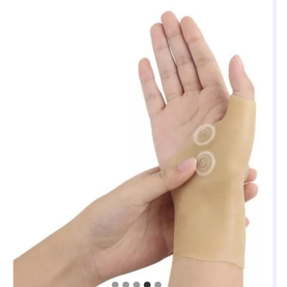 Par Luva Magnética De Pulso Tendinite E Artrite Em Silicone