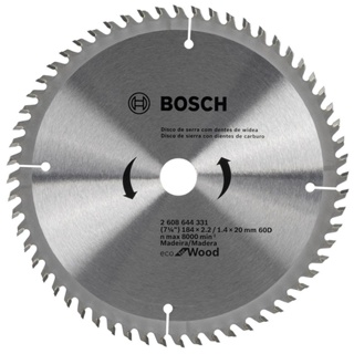 Disco de Serra 184mm p/ Madeira Bosch 60 Dentes de Widea Eco for Wood - 7.1/4" em Oferta na Shopee