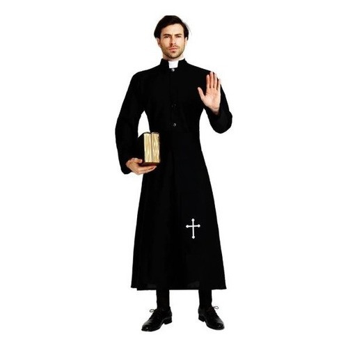 Fantasia Traje Padre Religioso Exorcista Festa Halloween | Shopee Brasil