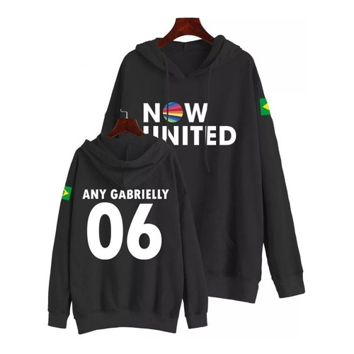 Blusa Moletom Canguru Unissex Now United 06 Any Gabrielly
